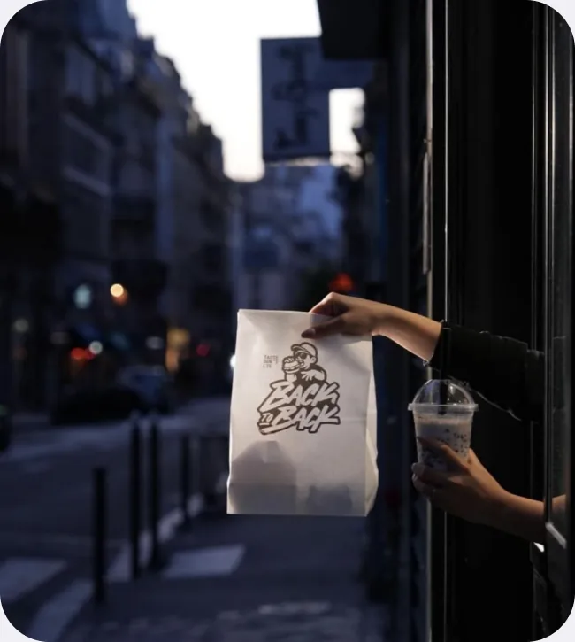 Back to Back : sac à emporter