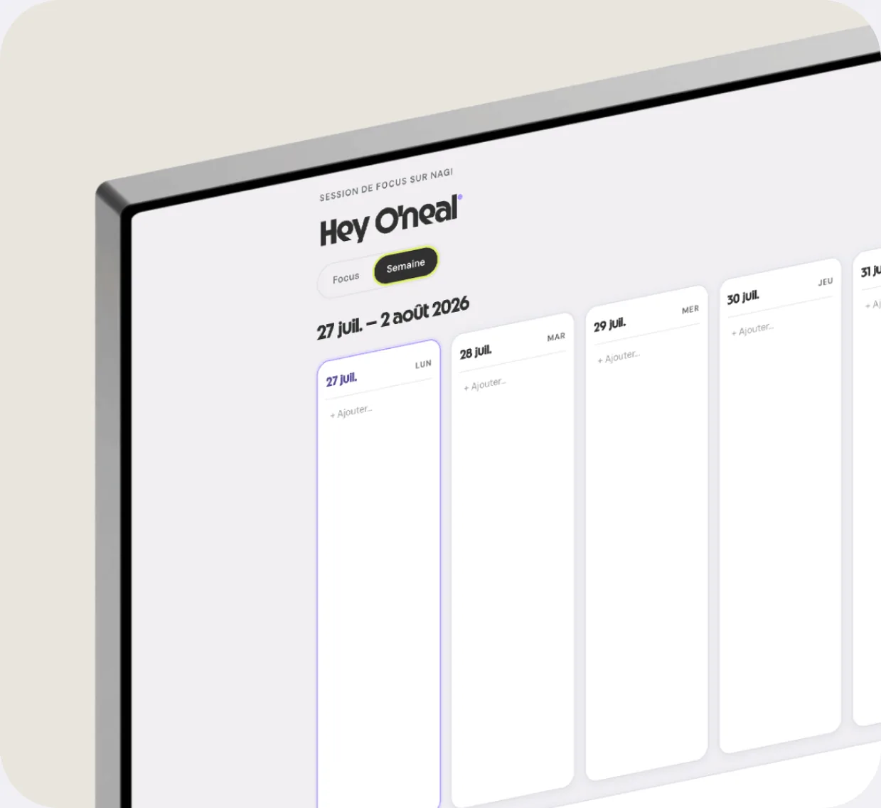 Nagi : vue planning