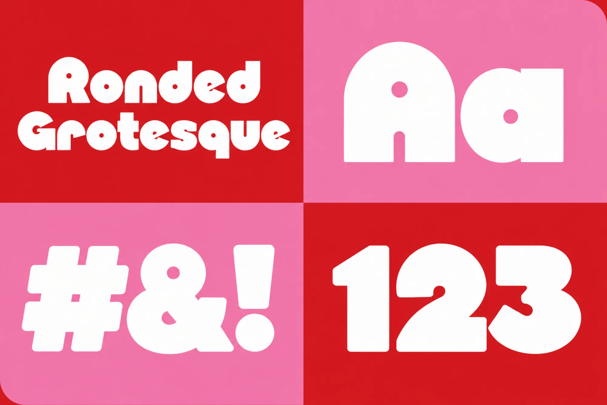 Spécimen de la typographie Ronded